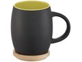 Hearth ceramic mug with wood lid/coaster 7