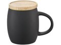 Hearth ceramic mug with wood lid/coaster 8
