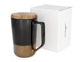 Tahoe tea and coffee ceramic mug with wood lid