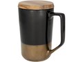 Tahoe tea and coffee ceramic mug with wood lid 5