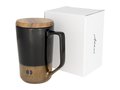 Tahoe tea and coffee ceramic mug with wood lid 2