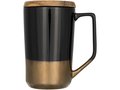 Tahoe tea and coffee ceramic mug with wood lid 3