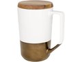 Tahoe tea and coffee ceramic mug with wood lid 10