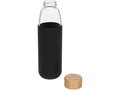 Kai 540 ml glass sport bottle with wood lid 3