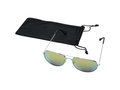 Aviator sunglasses with coloured mirrored lenses 1