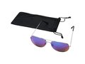 Aviator sunglasses with coloured mirrored lenses 10