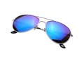Aviator sunglasses with coloured mirrored lenses 12