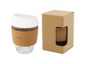 Lidan 360 ml borosilicate glass tumbler with cork grip and silicone lid 4