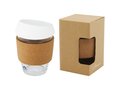 Lidan 360 ml borosilicate glass tumbler with cork grip and silicone lid 2