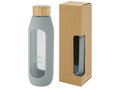 Tidan 600 ml borosilicate glass bottle with silicone grip 18