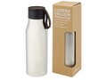 Ljungan 500 ml copper vacuum insulated stainless steel bottle with PU leather strap and lid