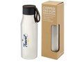 Ljungan 500 ml copper vacuum insulated stainless steel bottle with PU leather strap and lid 1
