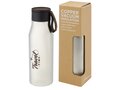 Ljungan 500 ml copper vacuum insulated stainless steel bottle with PU leather strap and lid 2