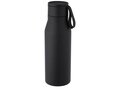 Ljungan 500 ml copper vacuum insulated stainless steel bottle with PU leather strap and lid 17