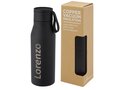 Ljungan 500 ml copper vacuum insulated stainless steel bottle with PU leather strap and lid 12