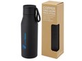 Ljungan 500 ml copper vacuum insulated stainless steel bottle with PU leather strap and lid 10