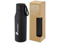 Ljungan 500 ml copper vacuum insulated stainless steel bottle with PU leather strap and lid 11
