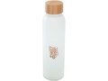 Lume 500 ml matte soda lime glass bottle with bamboo lid 1