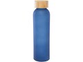 Lume 500 ml matte soda lime glass bottle with bamboo lid 12