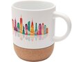 Billie 300 ml ceramic sublimation mug with cork details 1
