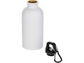 Oregon 400 ml matte RCS recycled single wall stainless steel water bottle with carabiner 3