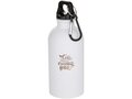 Oregon 400 ml matte RCS recycled single wall stainless steel water bottle with carabiner 1