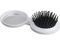 Foldable hair brush with mirror