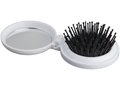 Foldable hair brush with mirror
