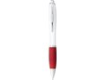 Nash ballpoint pen with white barrel and coloured grip 3