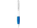 Nash ballpoint pen with white barrel and coloured grip 11