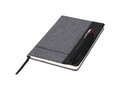 Heathered A5 notebook with leatherlook side