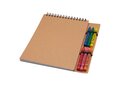 Doodle A5 spiral soft cover notebook and crayon set