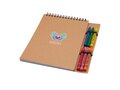 Doodle A5 spiral soft cover notebook and crayon set 1