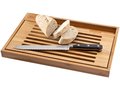 Cutting board with bread knife