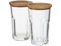 Linden 2-piece glass set with coaster 4