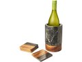 Harlow marble and wood wine cooler 3