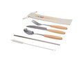 Root 5-piece stainless steel and beech wood cutlery set 1