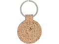 Cork-look rounded keychain 3
