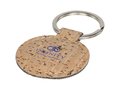 Cork-look rounded keychain 2