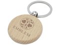 Giovanni beech wood round keychain 2