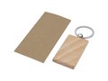 Gian beech wood rectangular keychain 5