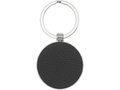 Paolo laserable PU leather round keychain 4