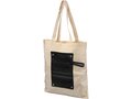 Snap 180 g/m² roll-up buttoned  cotton tote bag