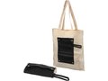 Snap 180 g/m² roll-up buttoned  cotton tote bag 3