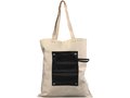 Snap 180 g/m² roll-up buttoned  cotton tote bag 1