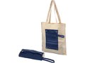 Snap 180 g/m² roll-up buttoned  cotton tote bag 6