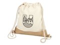 Delhi cotton jute drawstring backpack 2