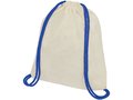 Oregon 100 g/m² cotton drawstring backpack with coloured cords 4