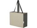 Pheebs 190 g/m² recycled cotton gusset tote bag with contrast sides 18L