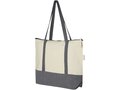 Repose 320 g/m² recycled cotton zippered tote bag 10L